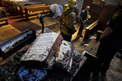 Arson investigation underway after fire burns Los Angeles church for second time in 2 years
